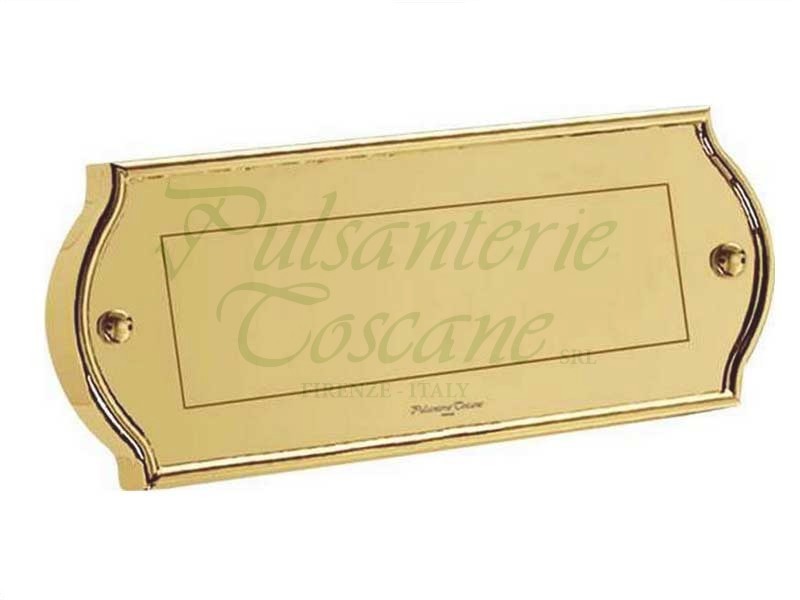 PLACCA BUCALETTERE OTTONE BRUNITO CON PREDISPOSIZIONE CITOFONO 10-672.62 - CASSETTE  POSTA - CASA E CUCINA